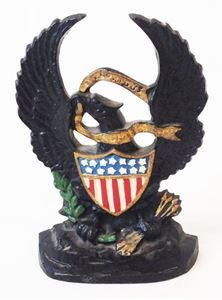Picture of Hubley Door stop with American flag and Eagle