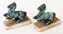 Picture of Pair of cast metal horse sculptures