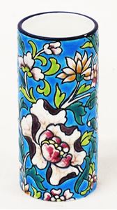 Picture of LONGWY Enameled Majolica Cylinder Vase
