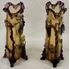 Picture of Pair of antique glass vases with applied design,  9" tall