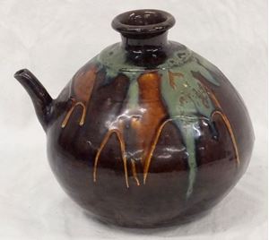 Picture of  Nice antique Enamel glazed vine pitcher