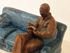 Picture of S.H. Cho "Man Reading a Book" bronze 