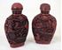 Picture of Pair of Chinese cinnabar perfume / snuff bottles