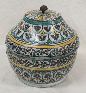 Picture of Antique Persian Tourine / jar with lid
