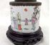 Picture of Chinese oil lamp 8 1/4" tall, 4" diameter. Very nice old chinese porcelain brush pot 