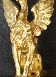 Picture of TIFFANY & Co. antique pair of gilded bronze GRIFFINS Candle holders